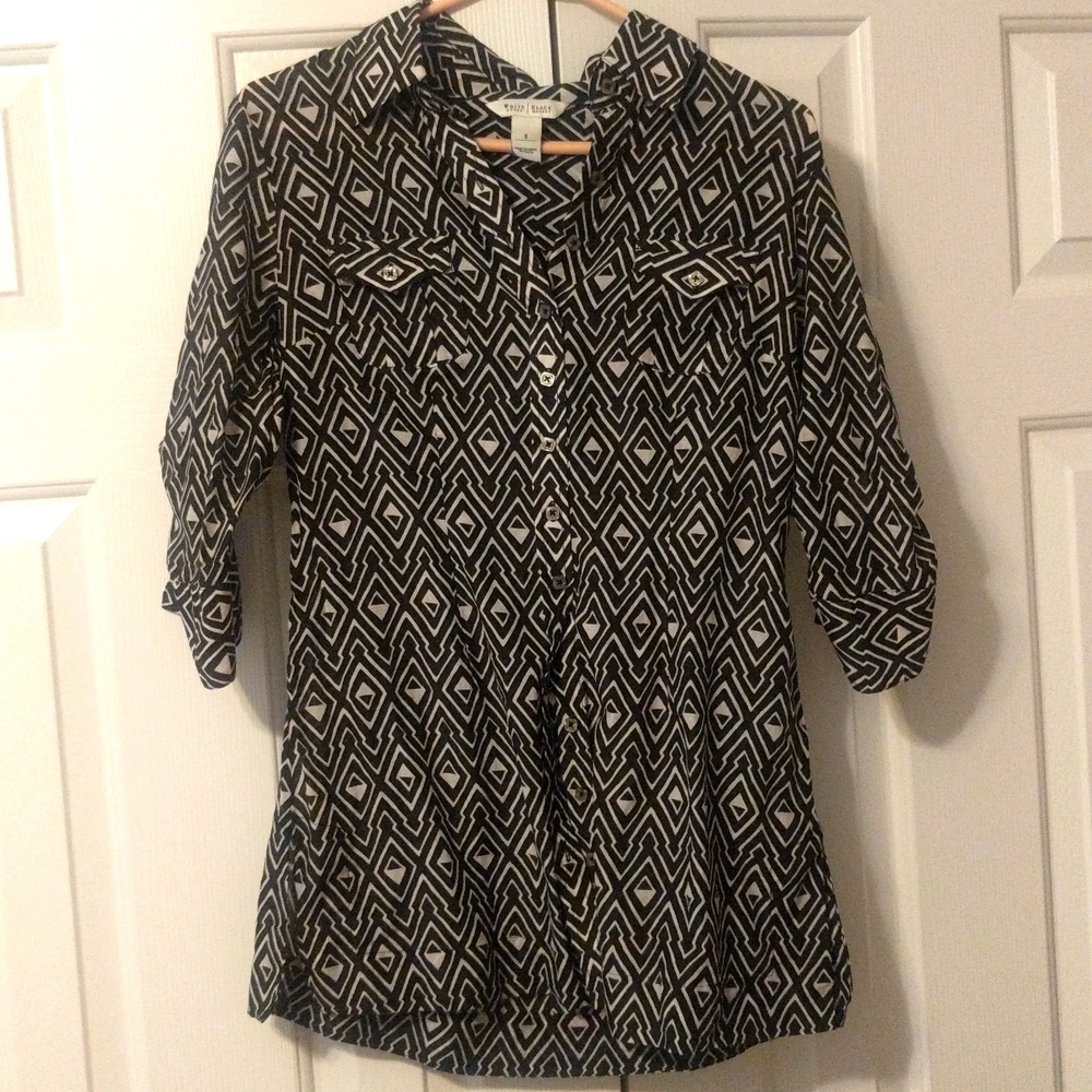 Black and White Dress Shirt